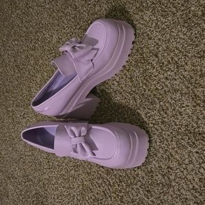 NWOT Purple Platform Loafers